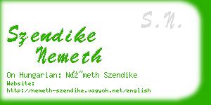 szendike nemeth business card